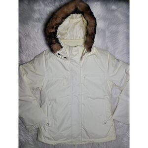 Banana Republic|White Hooded Down Winter Coat, SMALL